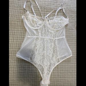 White lingerie body suit!
